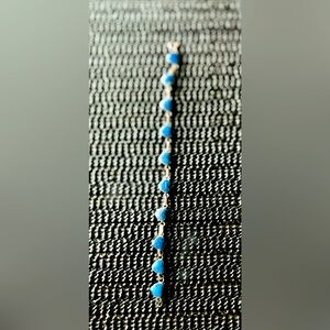 Vintage Lapis Lazuli .950 sterling silver bracelet with .925 clasp 6grams